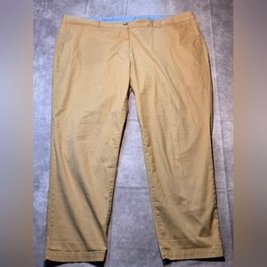 Talbots The Weekend Chino Pants Women 20W Khaki Straight Leg Casual Career